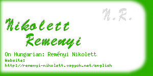 nikolett remenyi business card