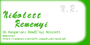 nikolett remenyi business card